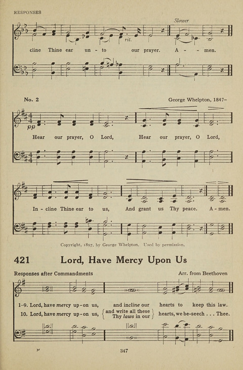 New Baptist Hymnal: containing standard and Gospel hymns and responsive readings page 347