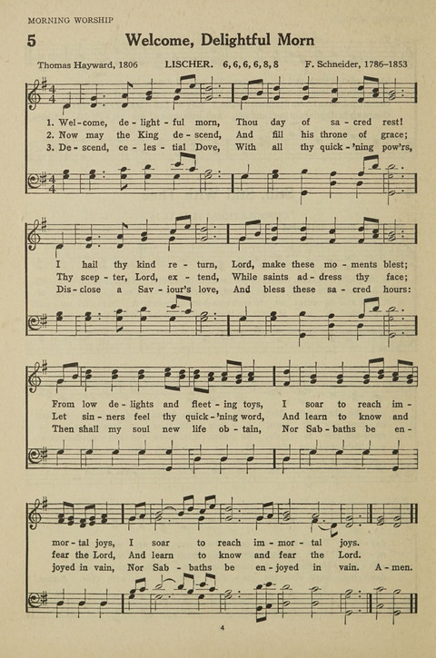 New Baptist Hymnal: containing standard and Gospel hymns and responsive readings page 4