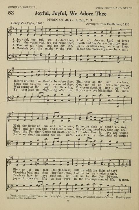 New Baptist Hymnal: containing standard and Gospel hymns and responsive readings page 40