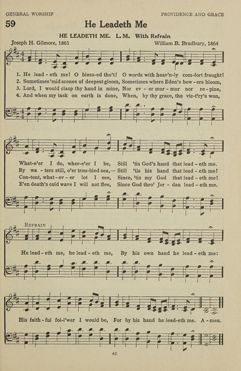 New Baptist Hymnal: containing standard and Gospel hymns and responsive readings page 45