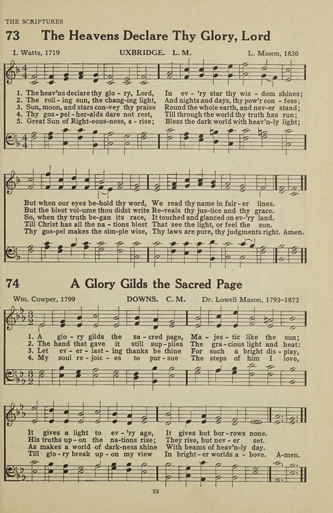 New Baptist Hymnal: containing standard and Gospel hymns and responsive readings page 55