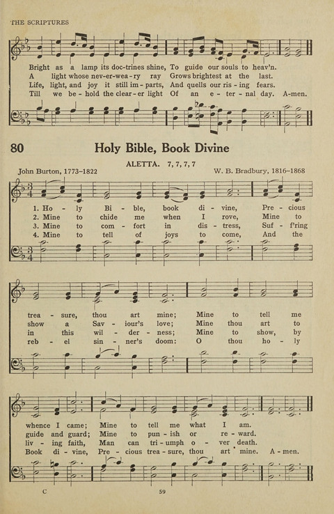 New Baptist Hymnal: containing standard and Gospel hymns and responsive readings page 59