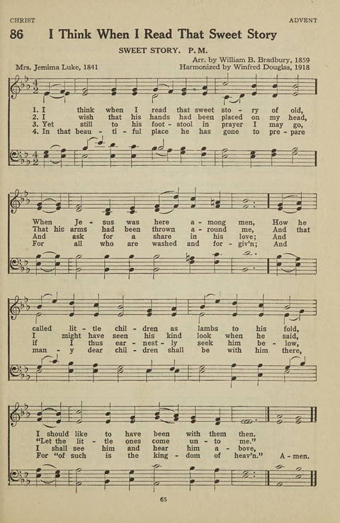 New Baptist Hymnal: containing standard and Gospel hymns and responsive readings page 65