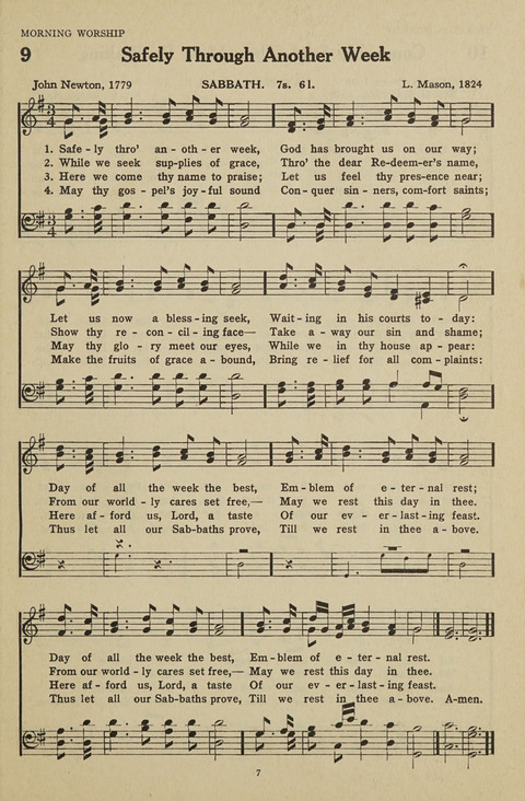 New Baptist Hymnal: containing standard and Gospel hymns and responsive readings page 7