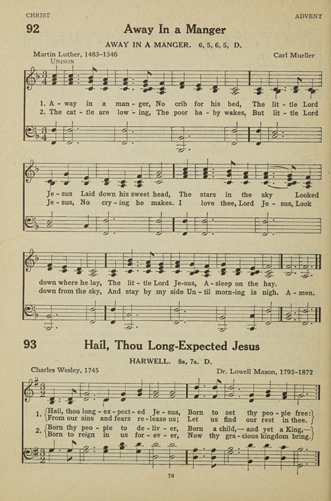 New Baptist Hymnal: containing standard and Gospel hymns and responsive readings page 70