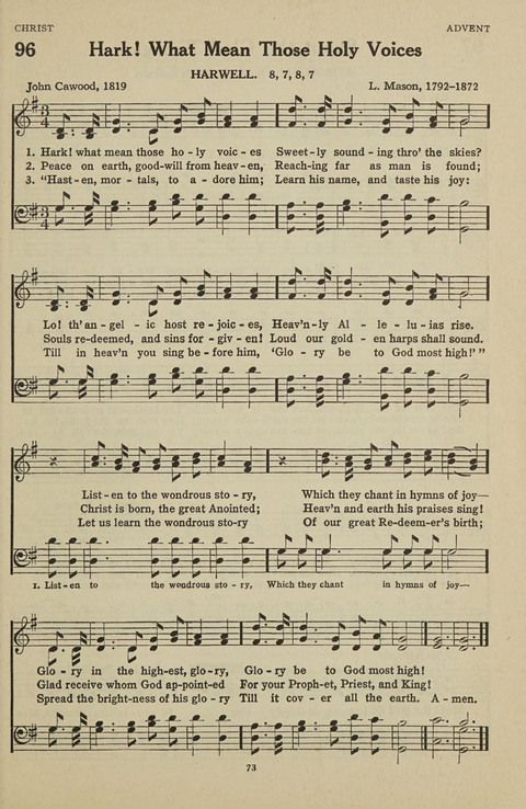 New Baptist Hymnal: containing standard and Gospel hymns and responsive readings page 73
