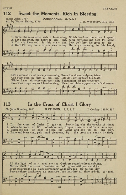 New Baptist Hymnal: containing standard and Gospel hymns and responsive readings page 85