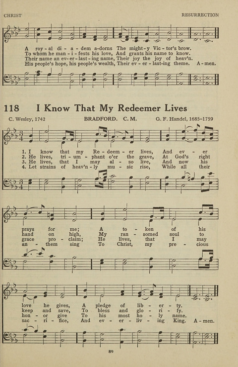 New Baptist Hymnal: containing standard and Gospel hymns and responsive readings page 89