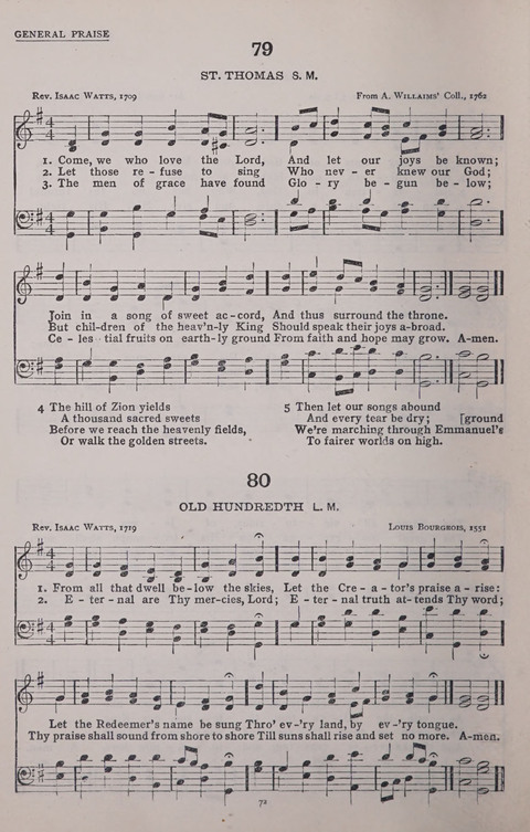 The New Baptist Praise Book: or hymns of the centuries page 72