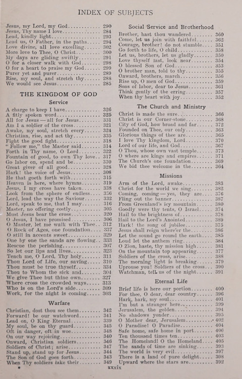 The New Baptist Praise Book: or hymns of the centuries page xliv