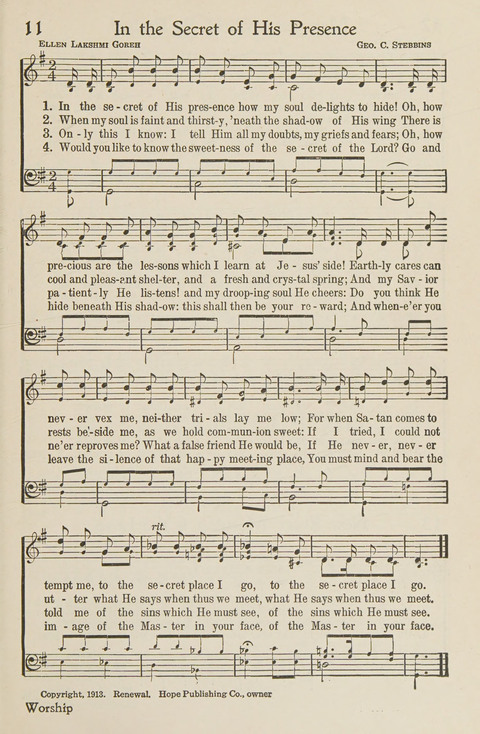 The New Church Hymnal page 9