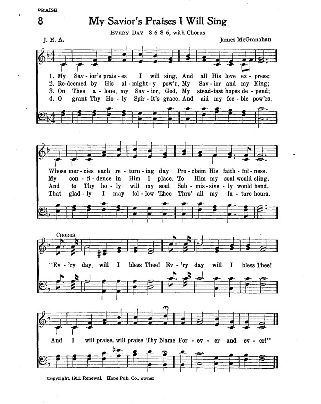 The New Christian Hymnal page 8