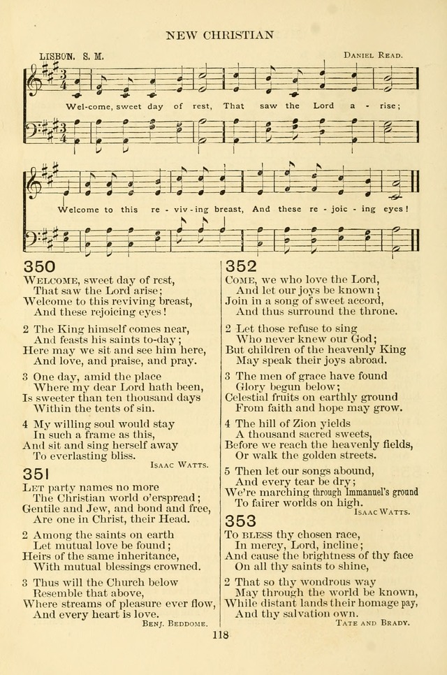 New Christian Hymn and Tune Book page 118