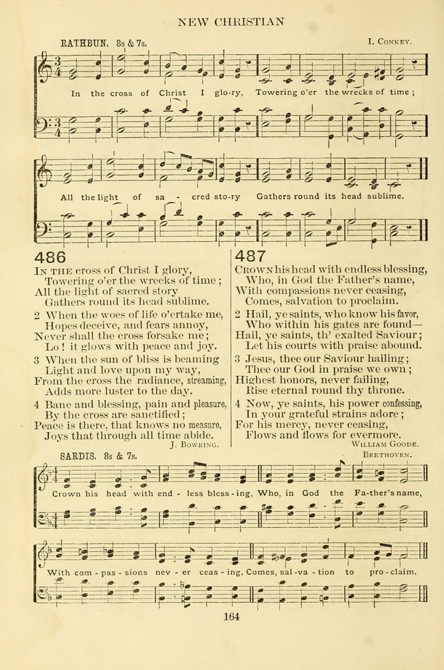 New Christian Hymn and Tune Book page 164