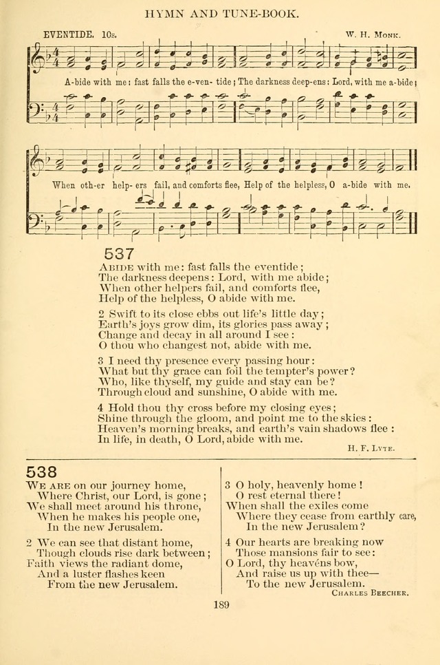 New Christian Hymn and Tune Book page 189