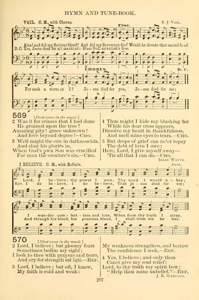 New Christian Hymn and Tune Book page 207