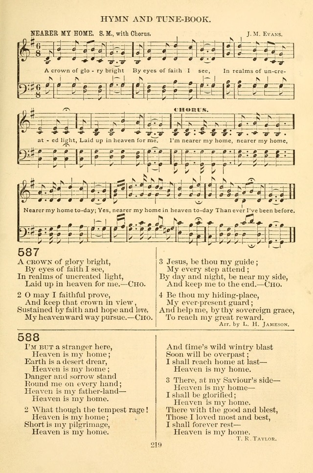New Christian Hymn and Tune Book page 219