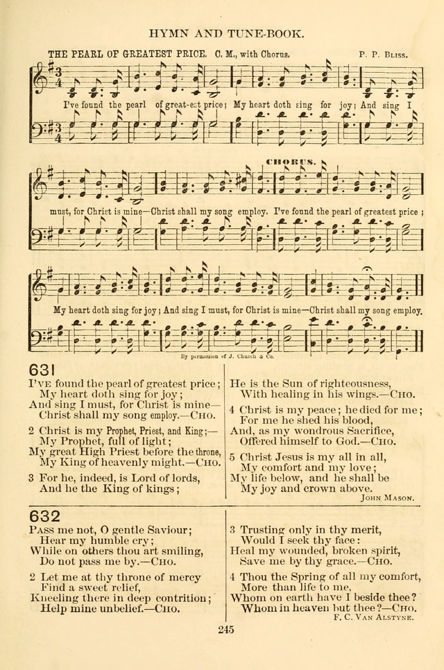 New Christian Hymn and Tune Book page 245