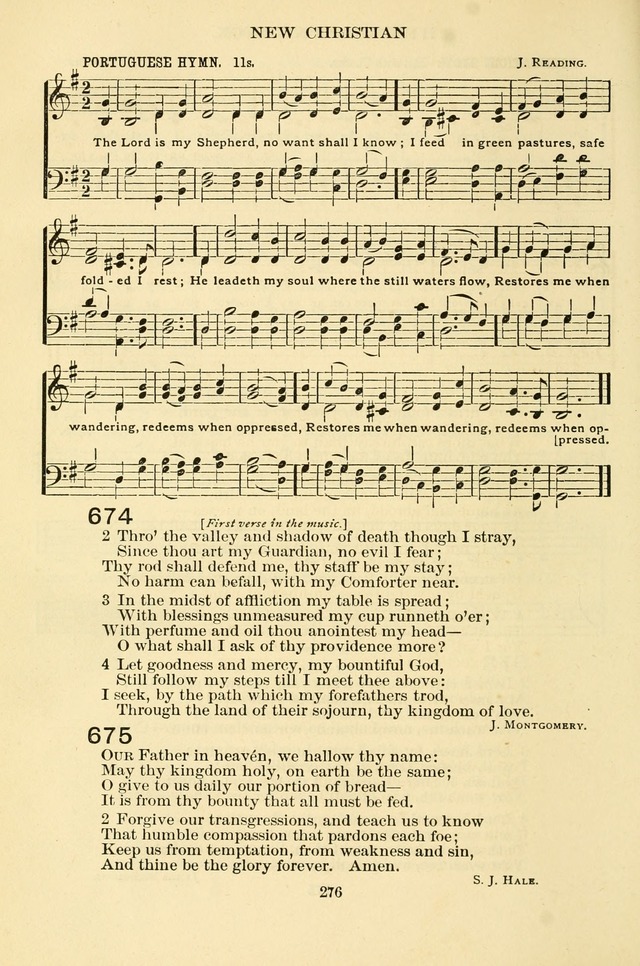 New Christian Hymn and Tune Book page 276