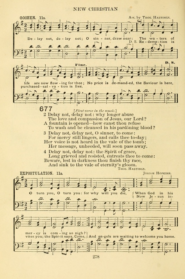 New Christian Hymn and Tune Book page 278