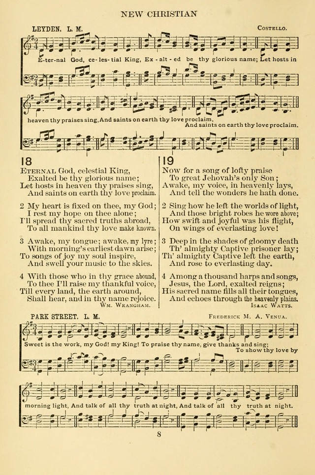 New Christian Hymn and Tune Book page 8