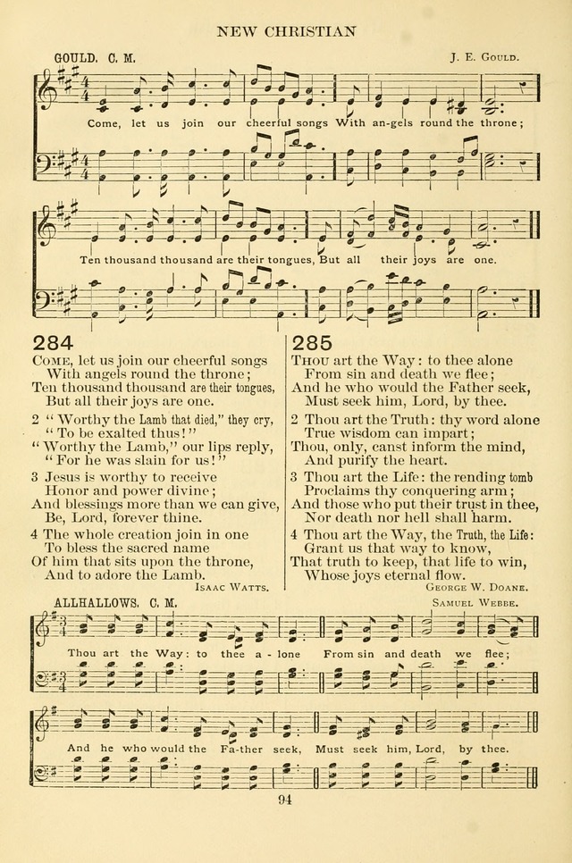 New Christian Hymn and Tune Book page 94