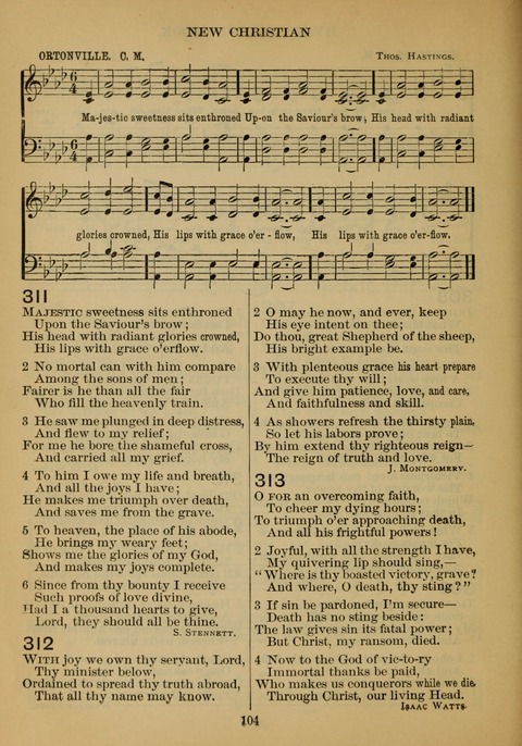 New Christian Hymn and Tune Book page 103