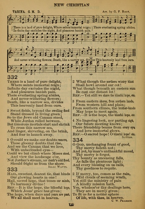 New Christian Hymn and Tune Book page 109