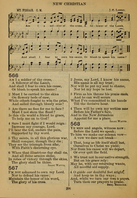 New Christian Hymn and Tune Book page 205