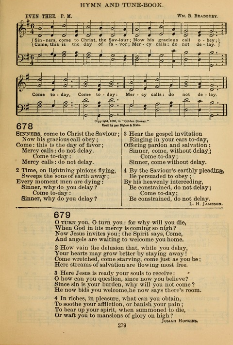 New Christian Hymn and Tune Book page 278