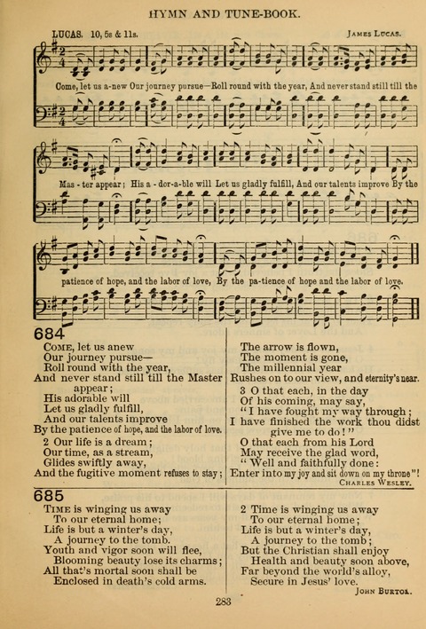 New Christian Hymn and Tune Book page 282