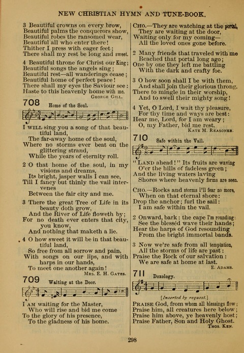 New Christian Hymn and Tune Book page 297