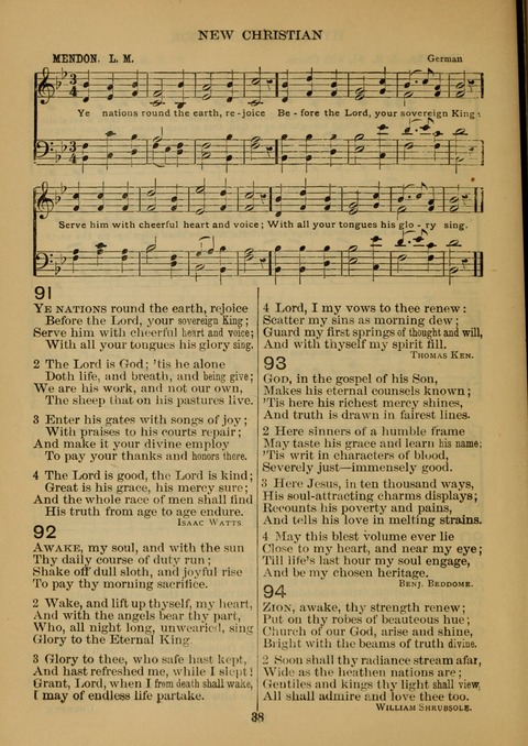 New Christian Hymn and Tune Book page 37
