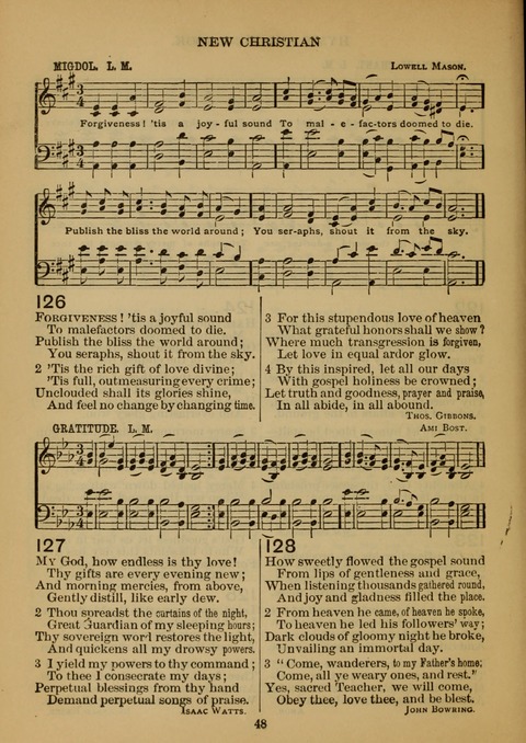 New Christian Hymn and Tune Book page 47