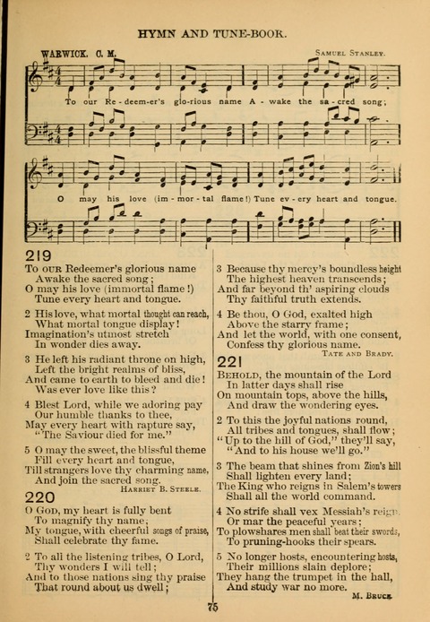 New Christian Hymn and Tune Book page 74