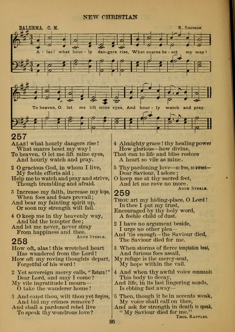 New Christian Hymn and Tune Book page 85