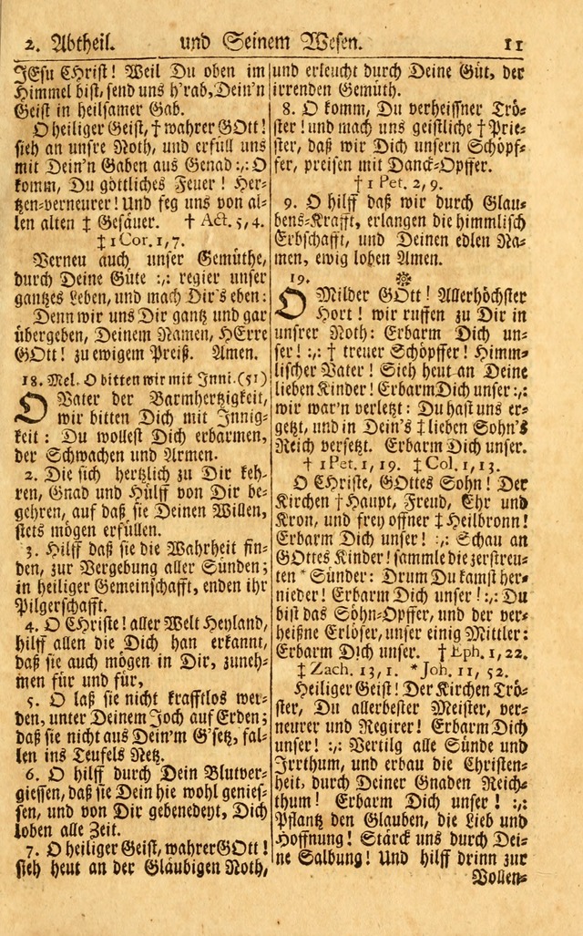 Neu-Eingerichtetes Gesang-Buch in Sich Haltend eine Sammlung (mehrentheils alter) Schöner lehr-reicher underbailicher Lieder... page 11