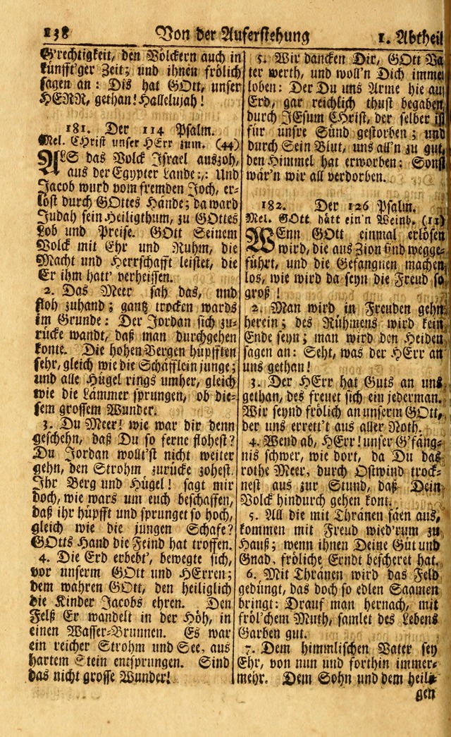 Neu-Eingerichtetes Gesang-Buch in Sich Haltend eine Sammlung (mehrentheils alter) Schöner lehr-reicher underbailicher Lieder... page 138