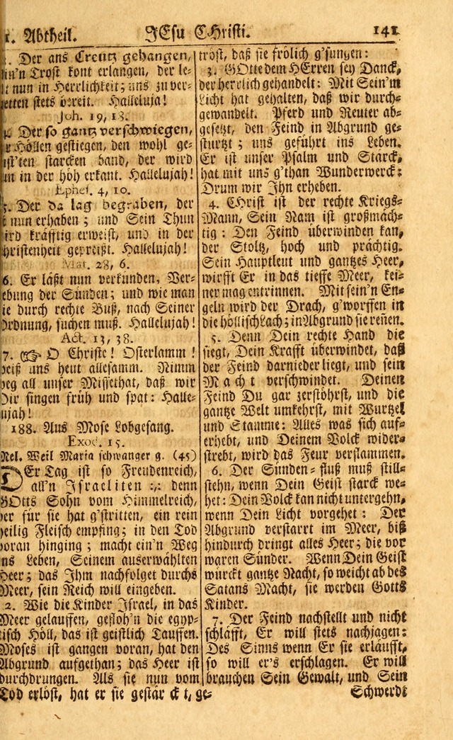 Neu-Eingerichtetes Gesang-Buch in Sich Haltend eine Sammlung (mehrentheils alter) Schöner lehr-reicher underbailicher Lieder... page 141