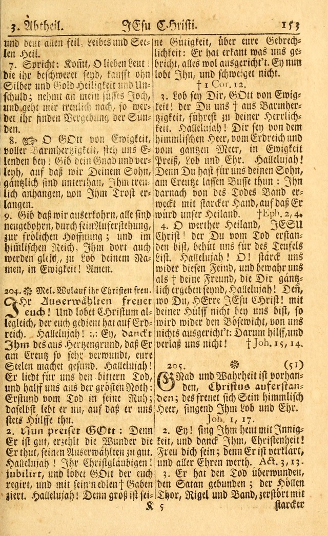 Neu-Eingerichtetes Gesang-Buch in Sich Haltend eine Sammlung (mehrentheils alter) Schöner lehr-reicher underbailicher Lieder... page 153