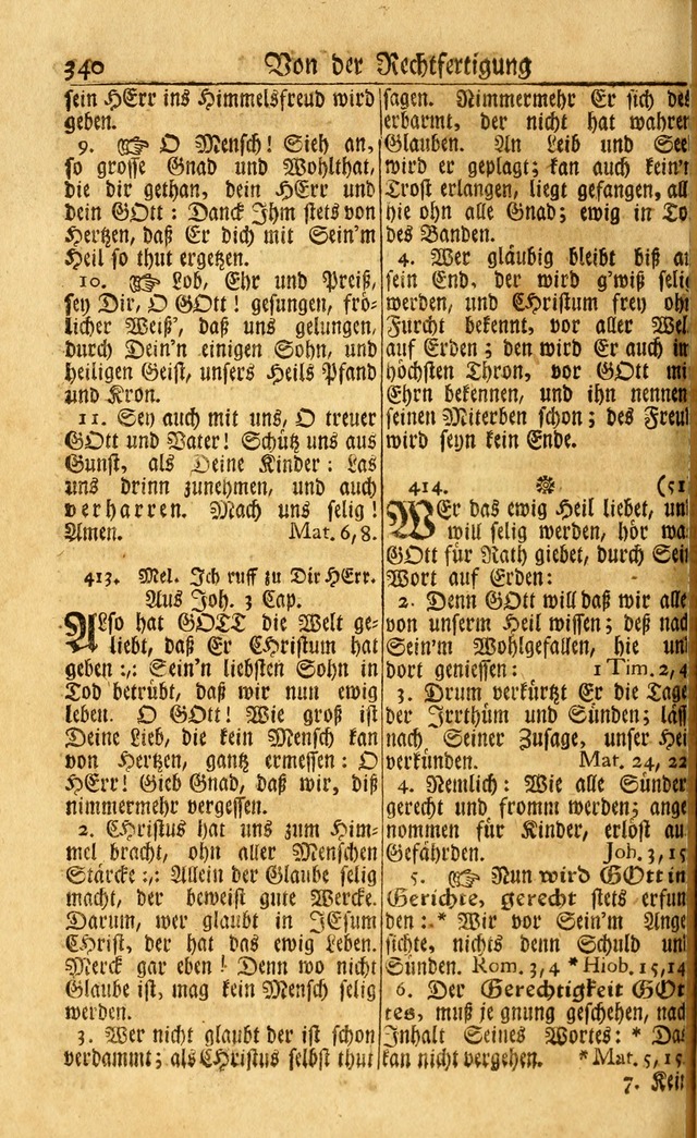 Neu-Eingerichtetes Gesang-Buch in Sich Haltend eine Sammlung (mehrentheils alter) Schöner lehr-reicher underbailicher Lieder... page 340