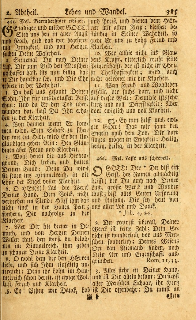 Neu-Eingerichtetes Gesang-Buch in Sich Haltend eine Sammlung (mehrentheils alter) Schöner lehr-reicher underbailicher Lieder... page 387