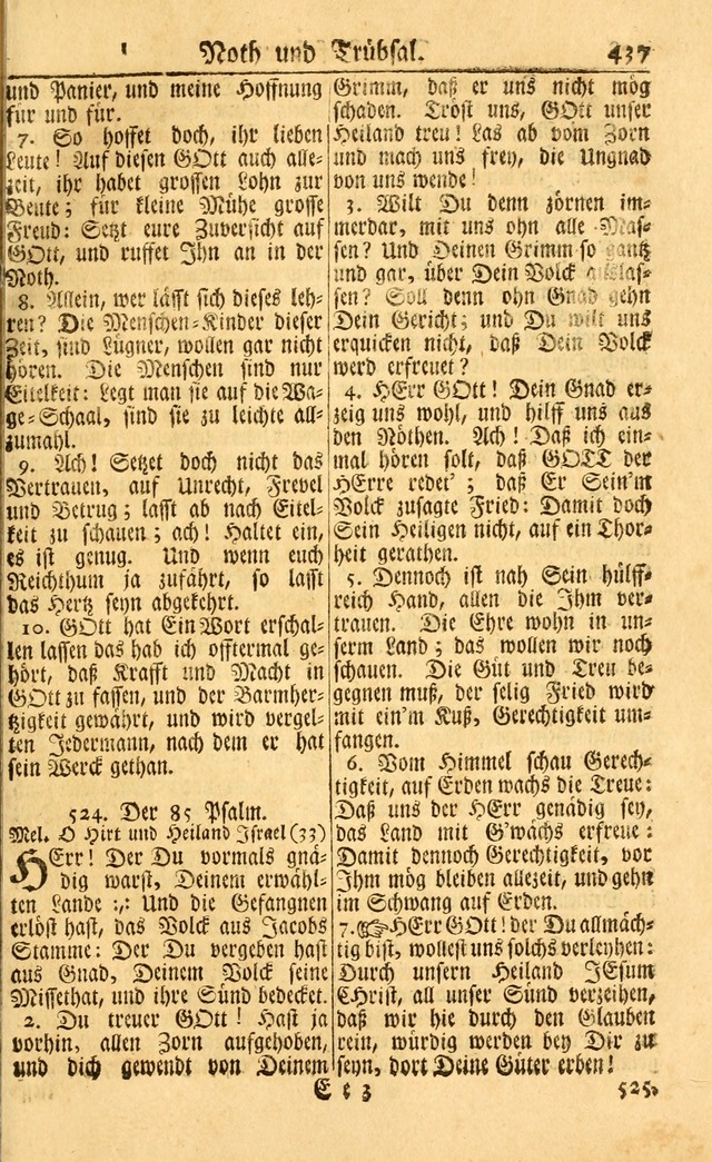 Neu-Eingerichtetes Gesang-Buch in Sich Haltend eine Sammlung (mehrentheils alter) Schöner lehr-reicher underbailicher Lieder... page 439