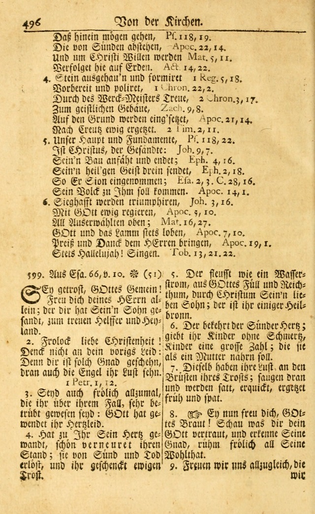 Neu-Eingerichtetes Gesang-Buch in Sich Haltend eine Sammlung (mehrentheils alter) Schöner lehr-reicher underbailicher Lieder... page 500