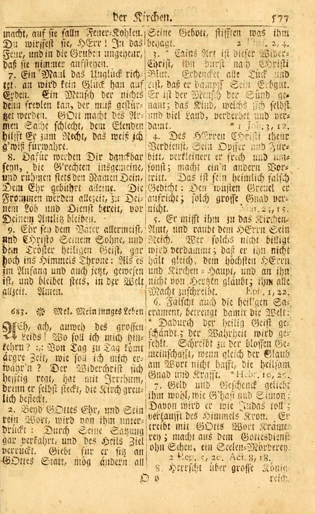 Neu-Eingerichtetes Gesang-Buch in Sich Haltend eine Sammlung (mehrentheils alter) Schöner lehr-reicher underbailicher Lieder... page 583