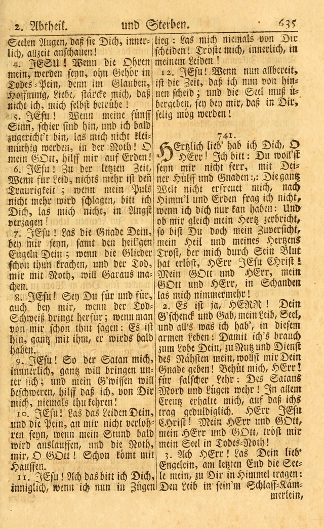 Neu-Eingerichtetes Gesang-Buch in Sich Haltend eine Sammlung (mehrentheils alter) Schöner lehr-reicher underbailicher Lieder... page 641