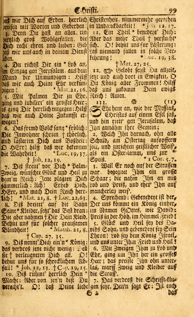 Neu-Eingerichtetes Gesang-Buch in Sich Haltend eine Sammlung (mehrentheils alter) Schöner lehr-reicher underbailicher Lieder... page 99