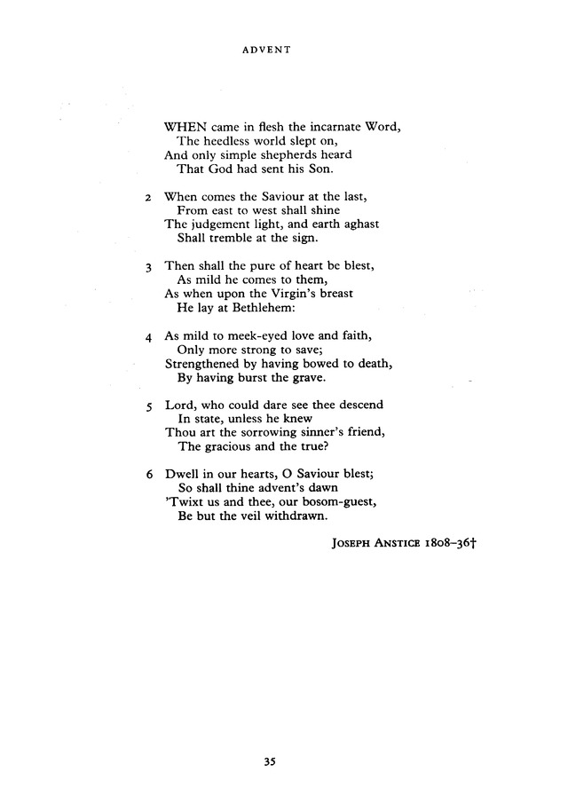 The New English Hymnal page 35