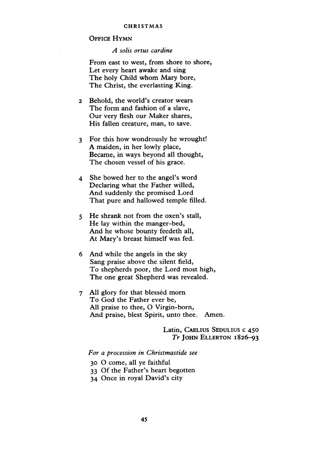 The New English Hymnal page 45