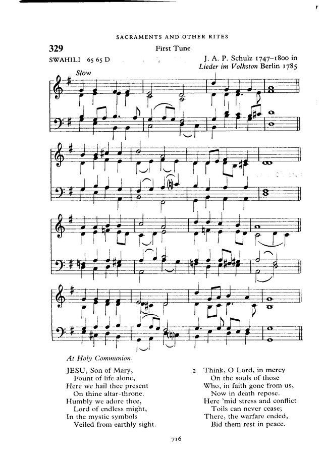 The New English Hymnal page 717